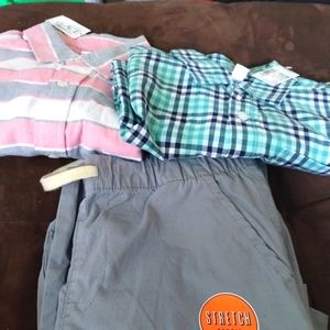 2 shirts 1 pair of joggers